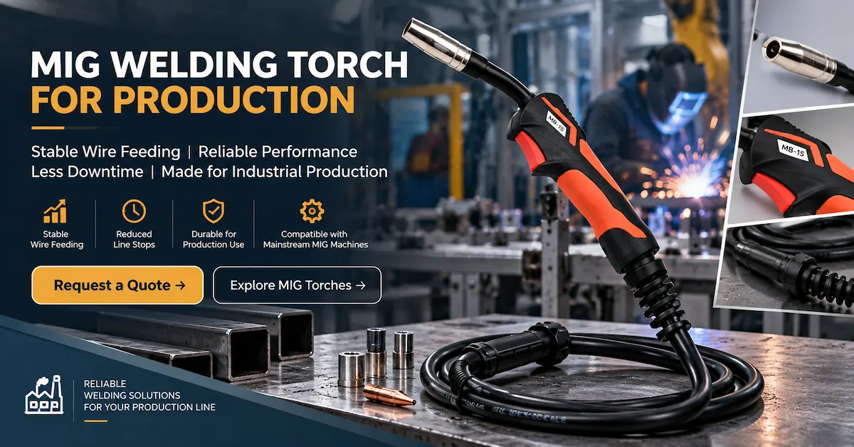 MB15 MIG welding torch for production lines